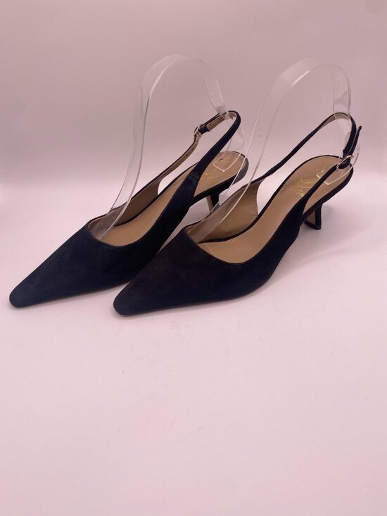 Sam Edelman Shoes - Sam Edelman Womens Bianka Black Suede Sling Pointy Toe Heel Sz 7.5